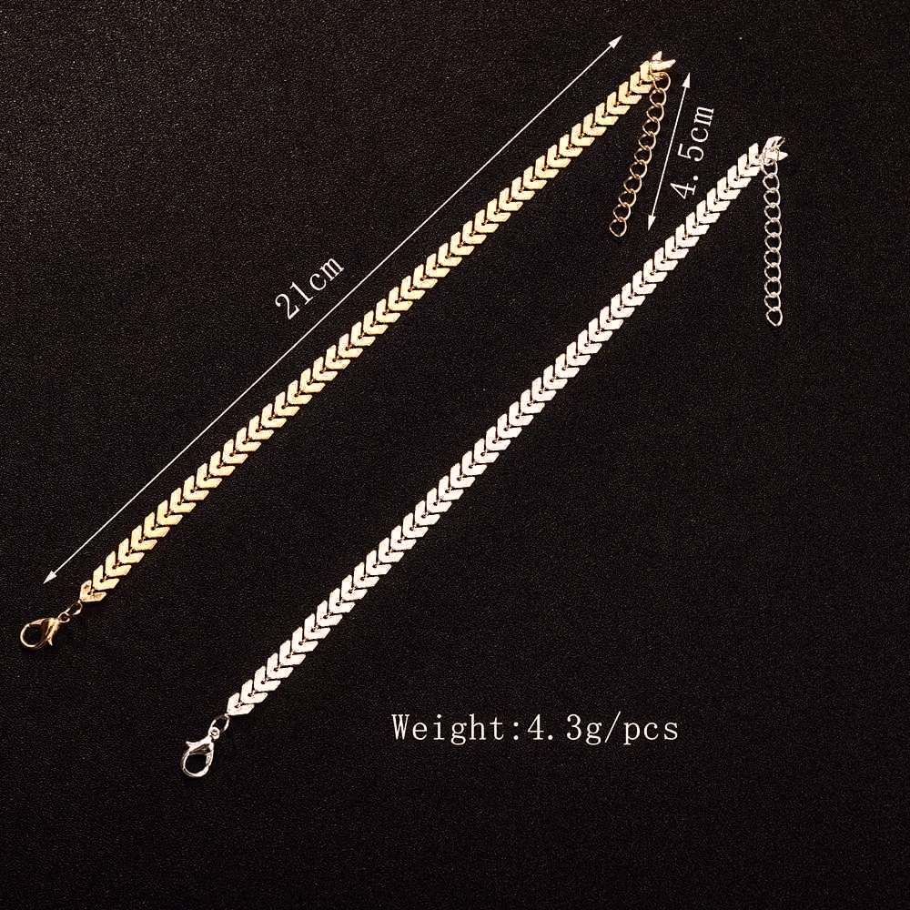 Modern Stylish Payal Fish Bone Anklet Bracelet Golden Anklet Silver Anklet Fashion Foot Jewelry Stylish Payal Women Anklet Girls Anklet Adjustable Anklet Bracelet Modern Foot Chain Elegant Payal Party Wear Style Anklet Daily Wear Anklet Modern