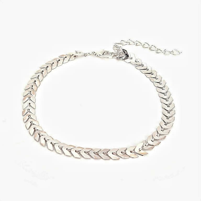 Silver anklet butterfly