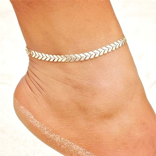 Silver anklet butterfly
