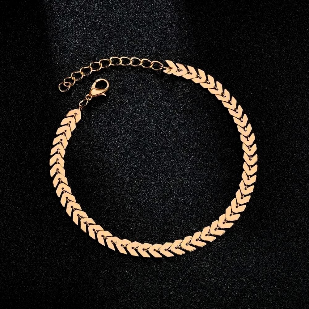 Golden bridal anklet butterfly