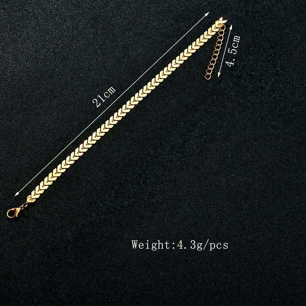 Golden bridal anklet butterfly
