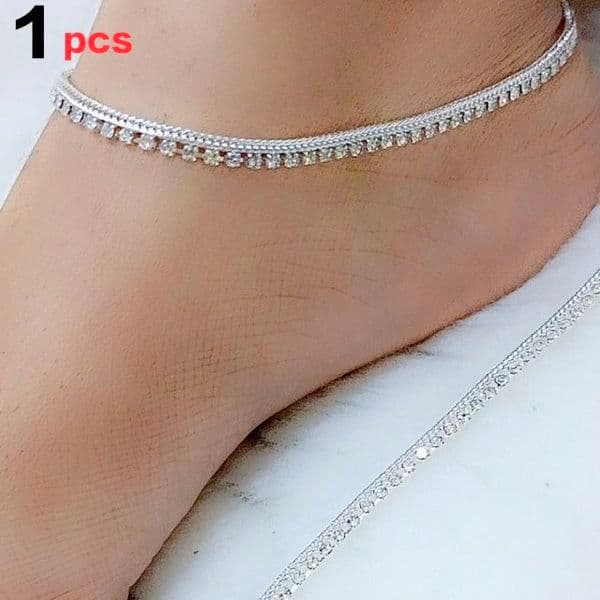 Silver and golden anklet traditional