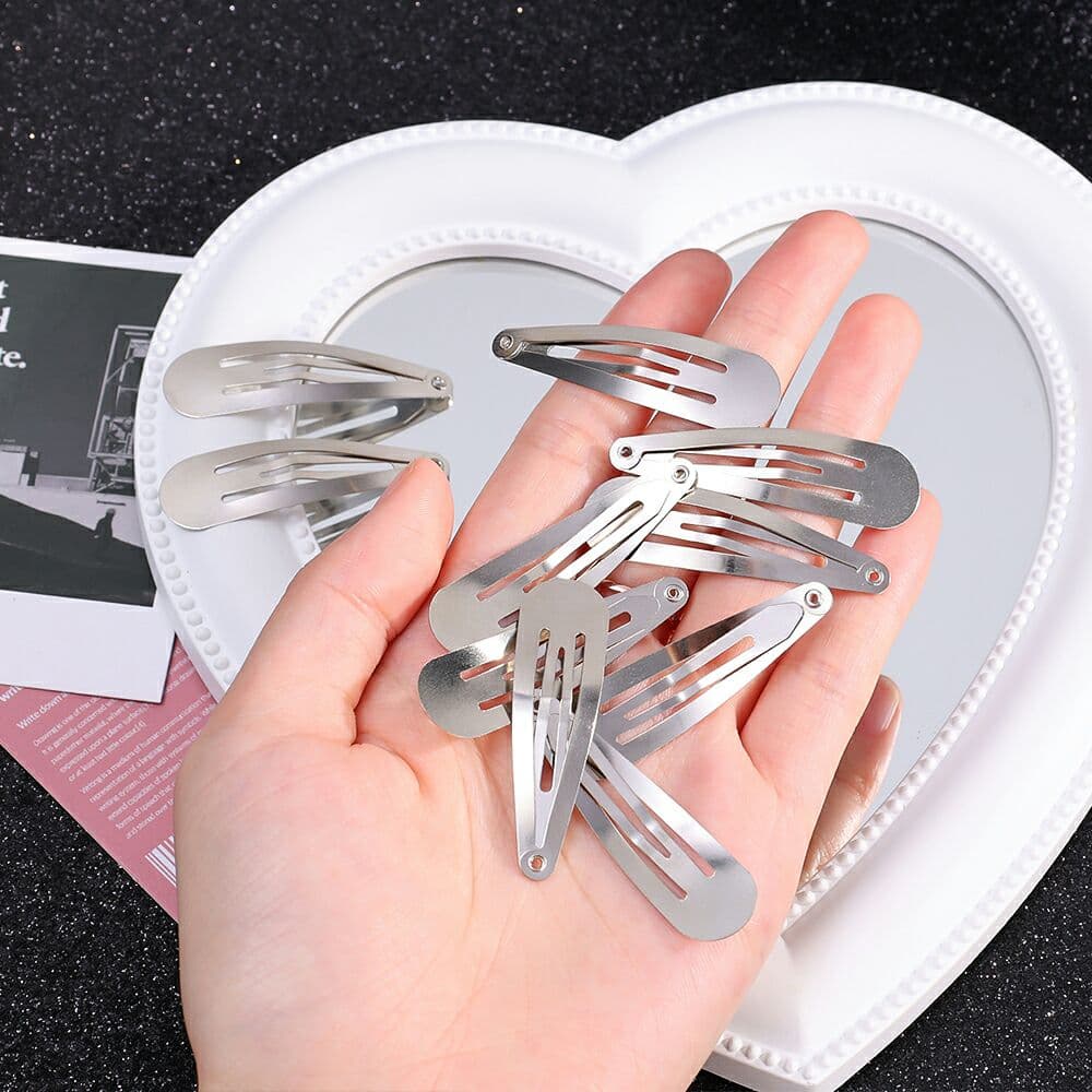 Silver hair clip & pin set