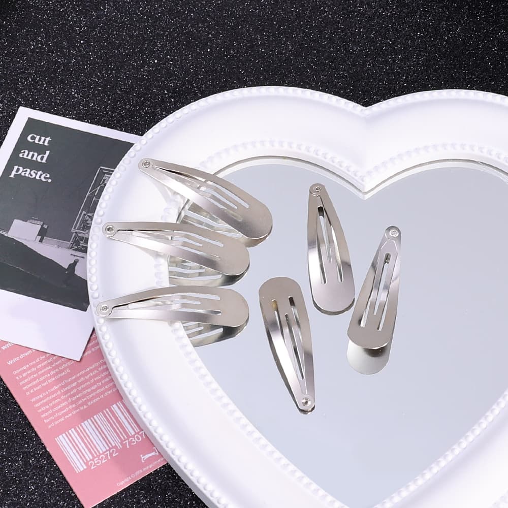 Silver hair clip & pin set