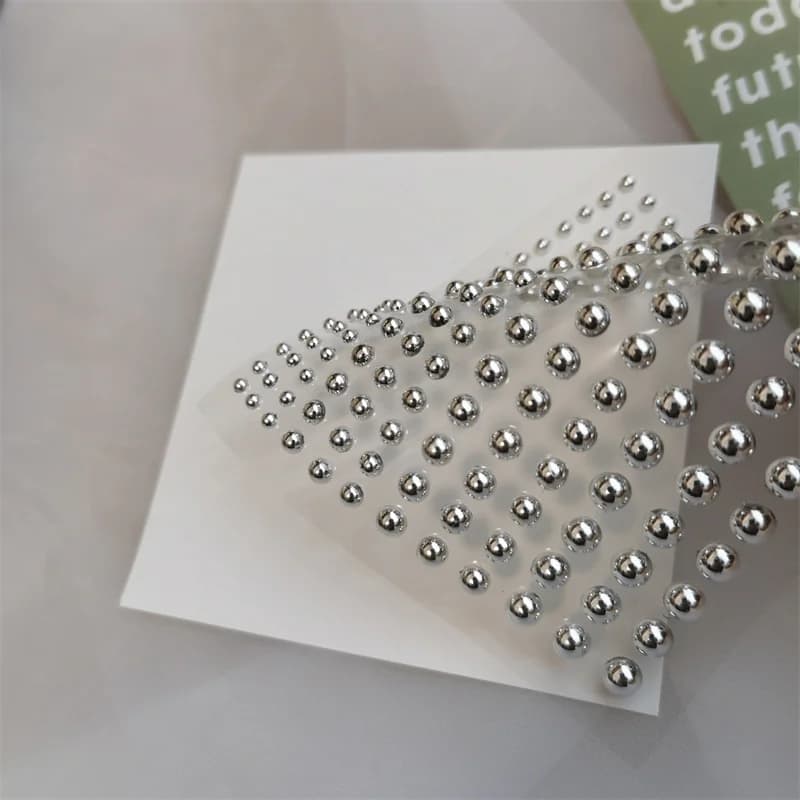 Silver hair beads stone