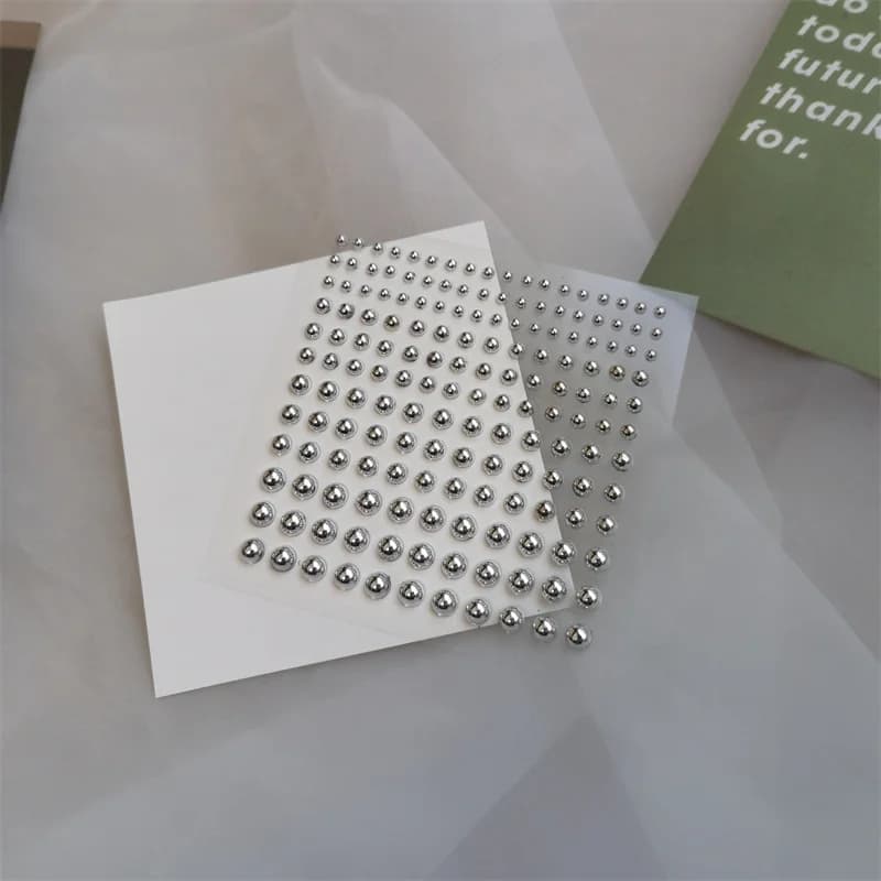 Silver hair beads stone
