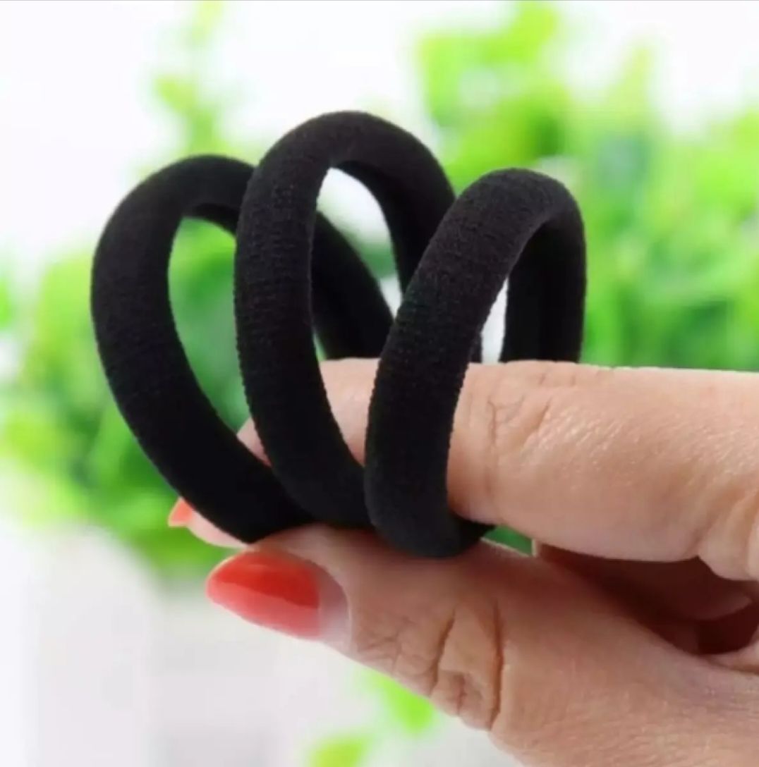 Black hair scrunchie