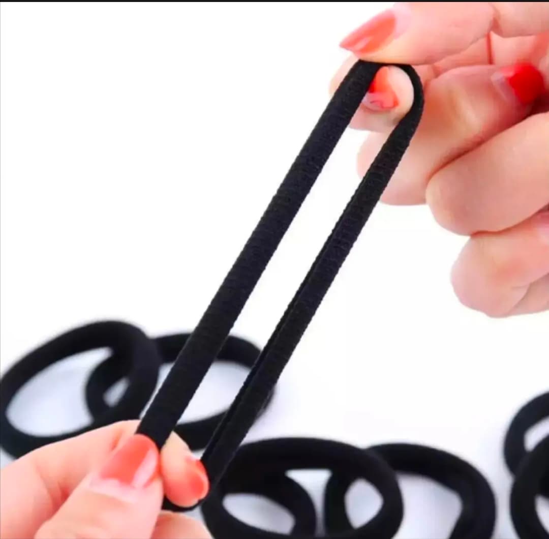 Black hair scrunchie