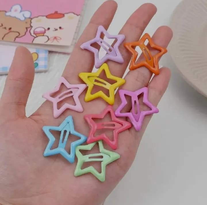 Multicolor hair clip & pin set metal