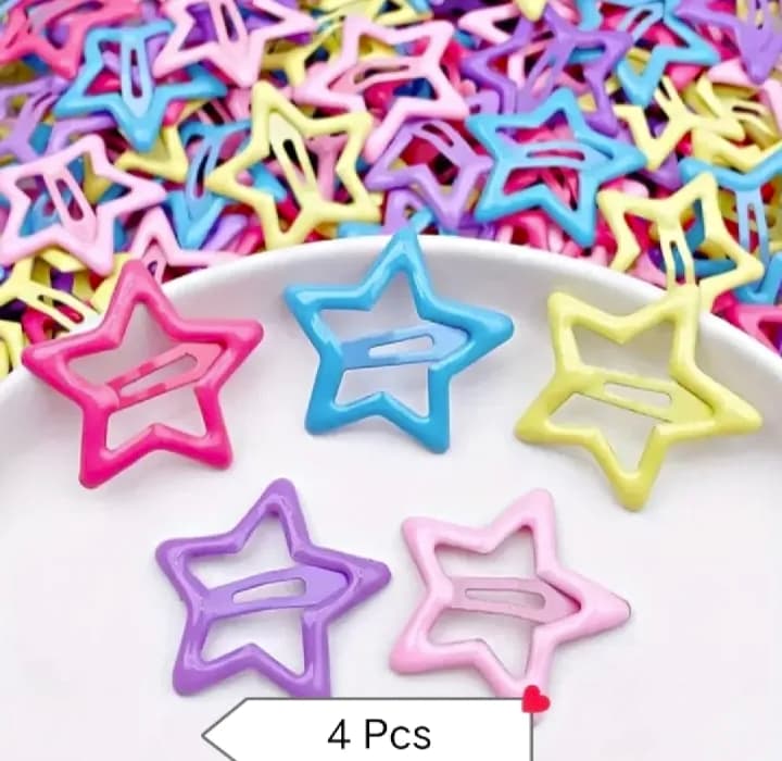 Multicolor hair clip & pin set metal