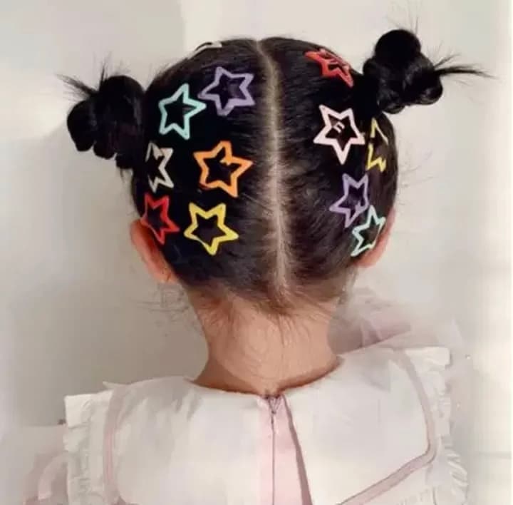 Multicolor hair clip & pin set metal