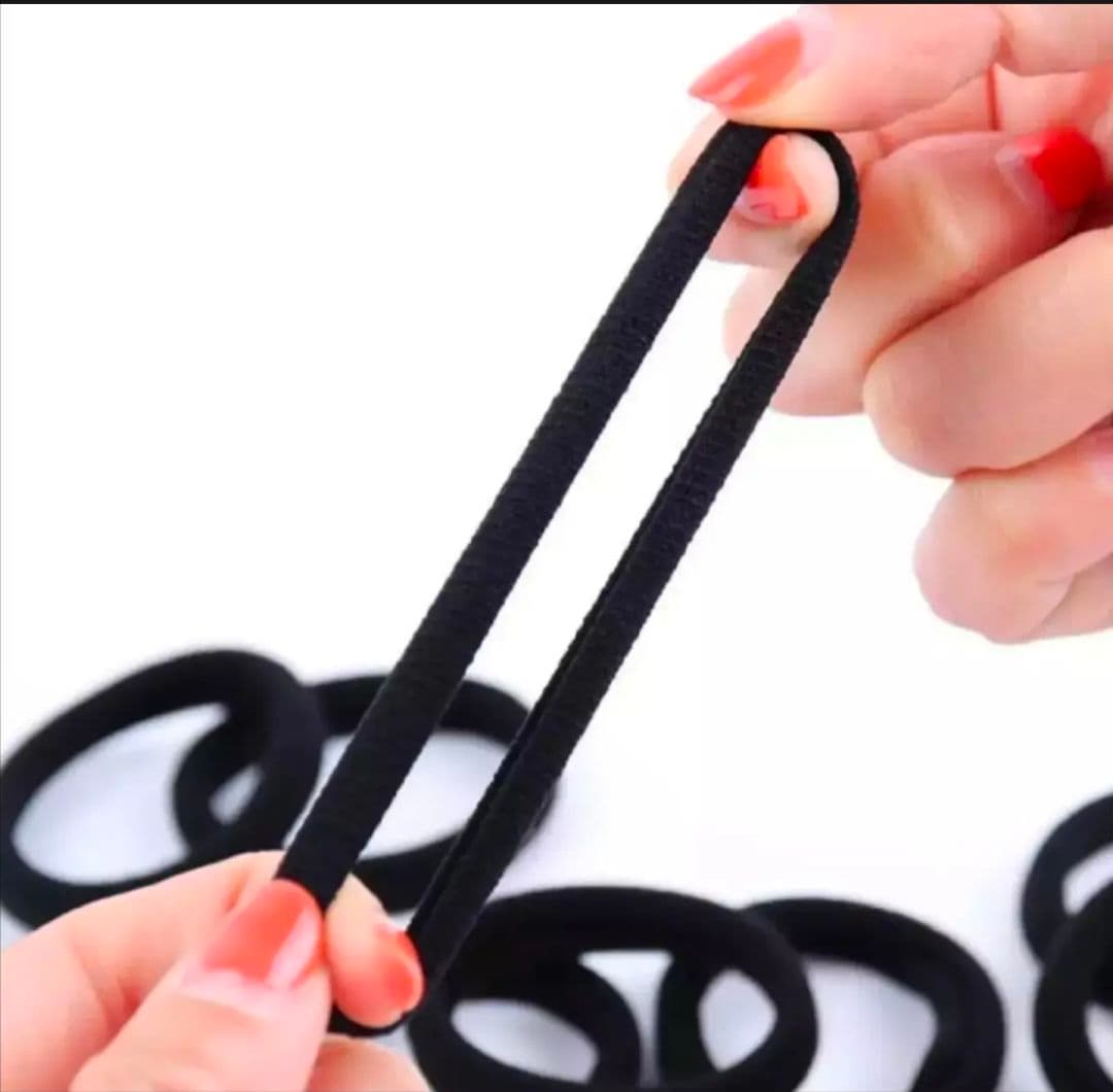 Black hair scrunchie