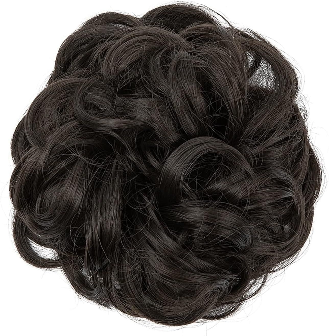 Dark brown hair bun extension