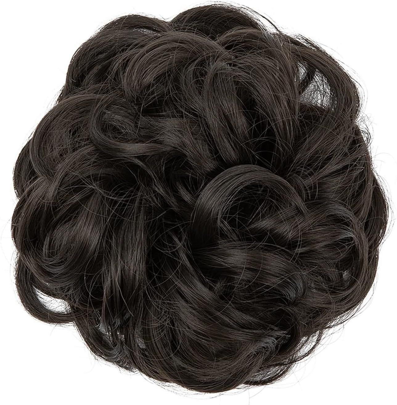 Dark brown hair bun extension