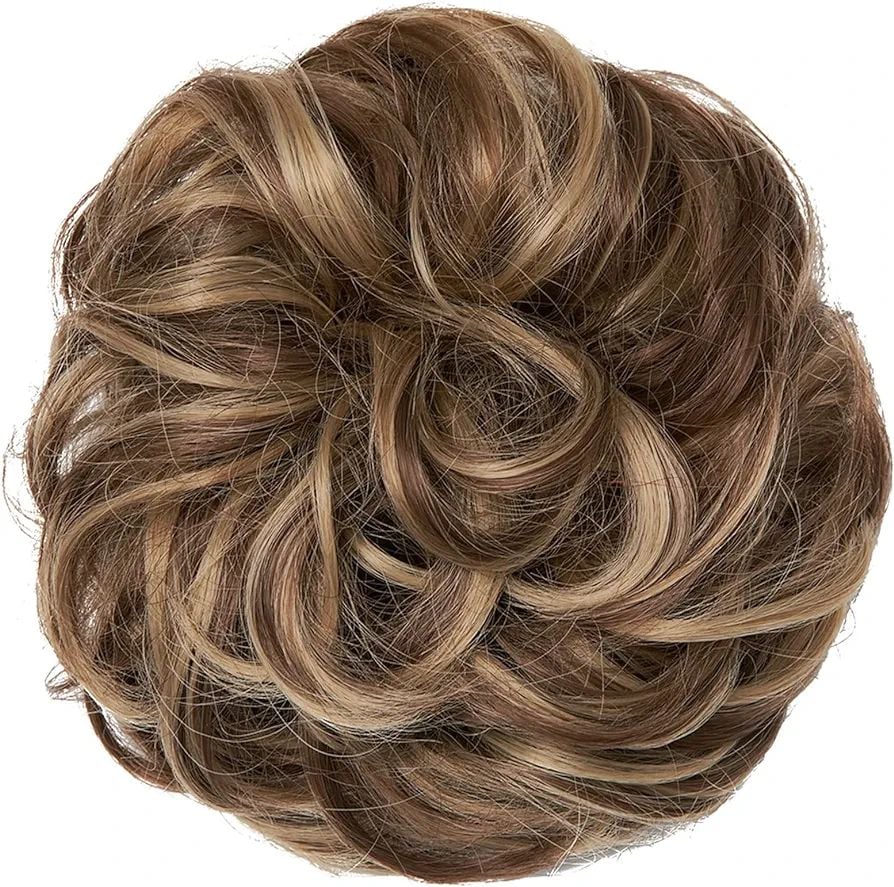 Blonde hair bun extension