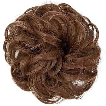 Light brown hair bun extension