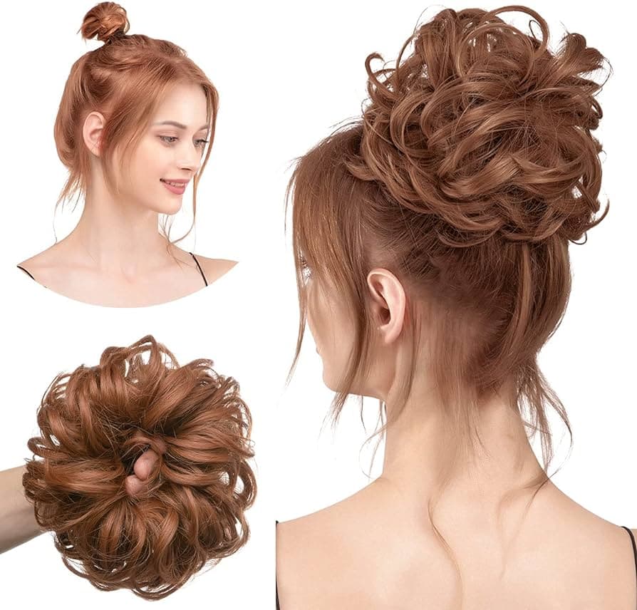 Natural hair bun extension