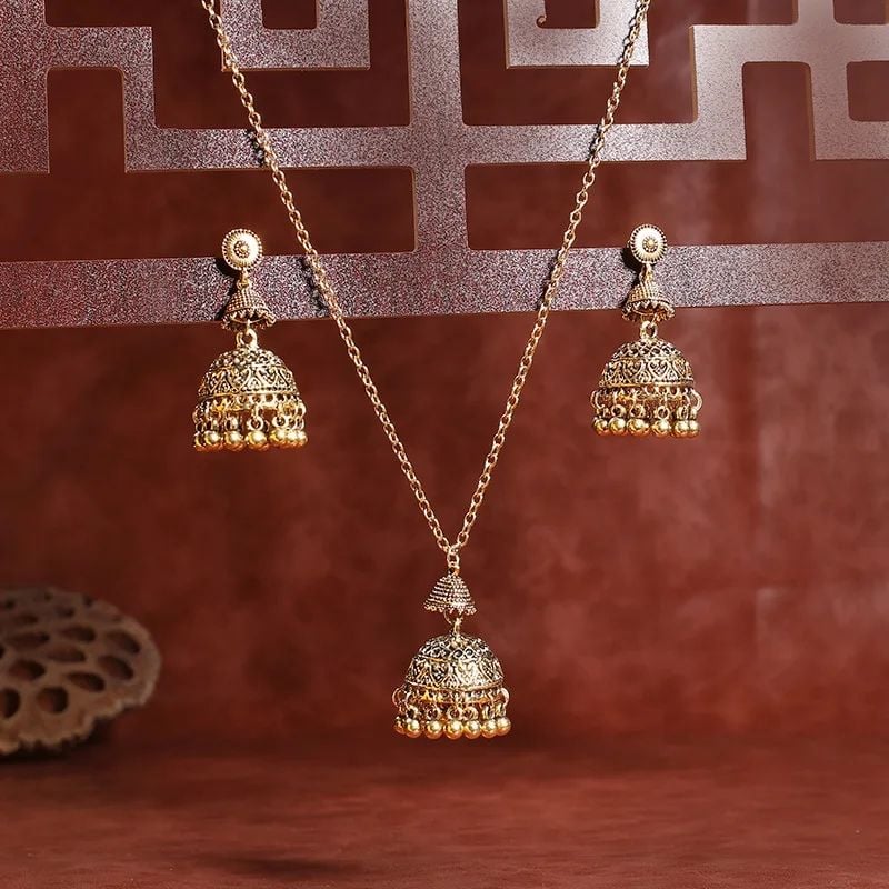 Silver and golden jewellery set traditional