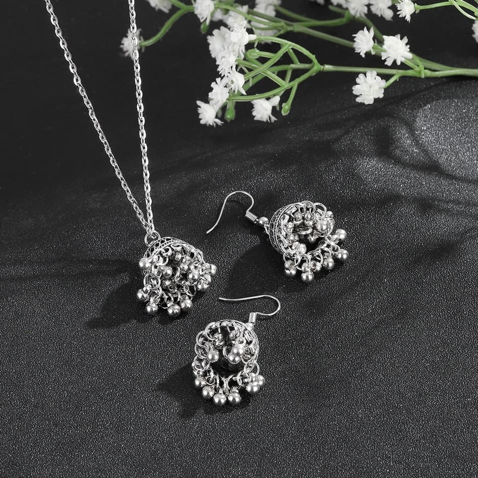 Silver bridal jewellery set traditional