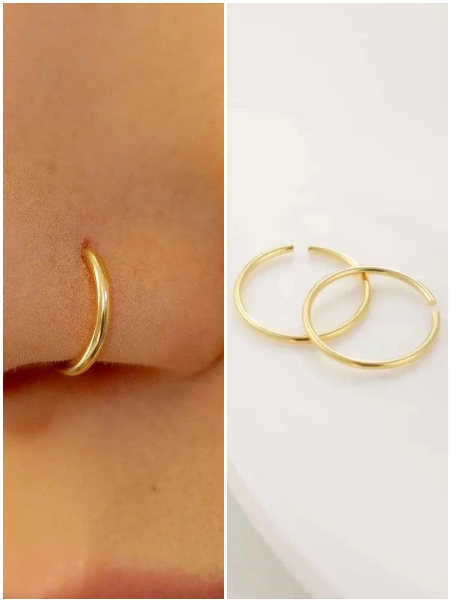 Golden nose pin
