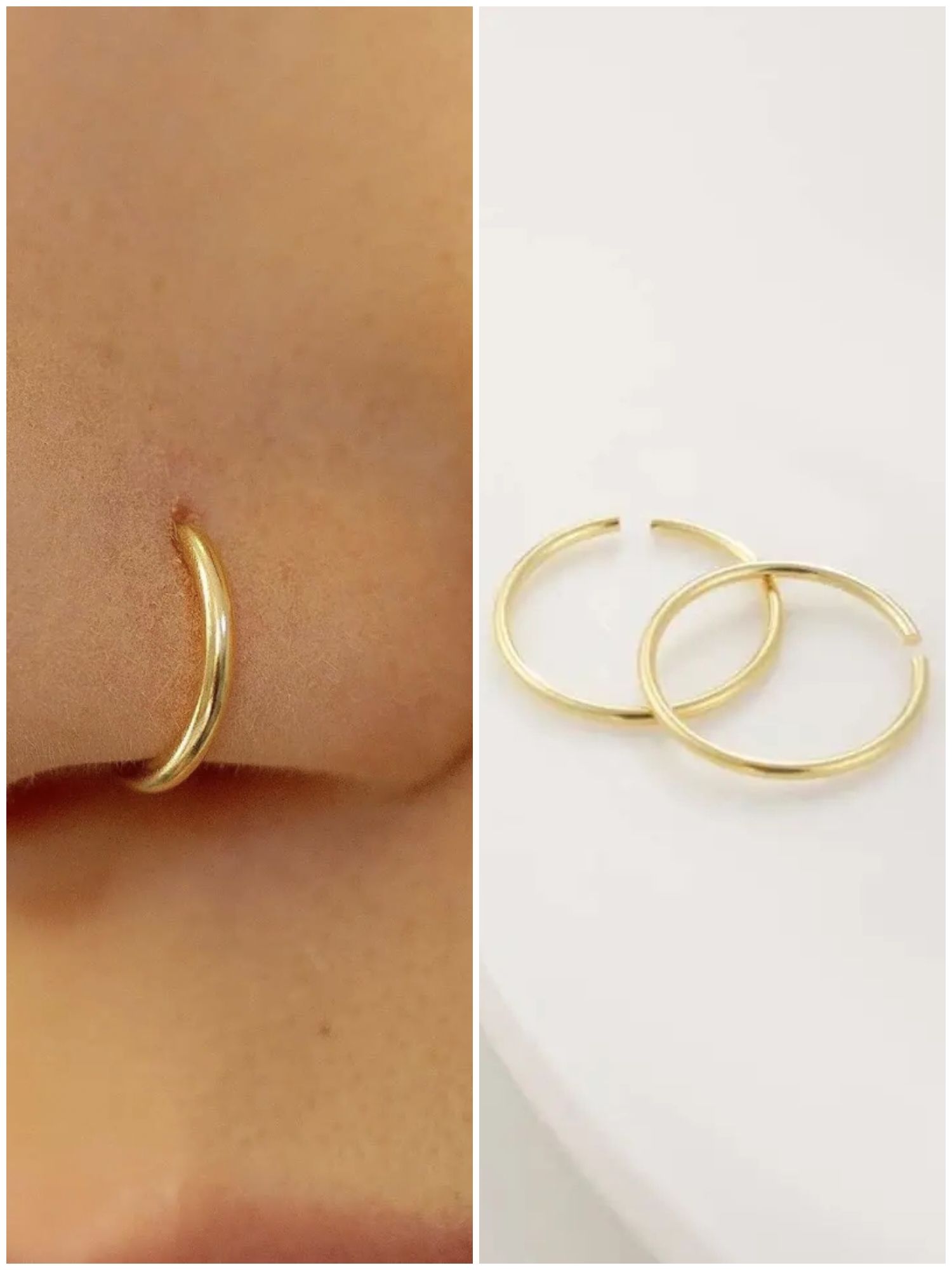 Golden nose pin