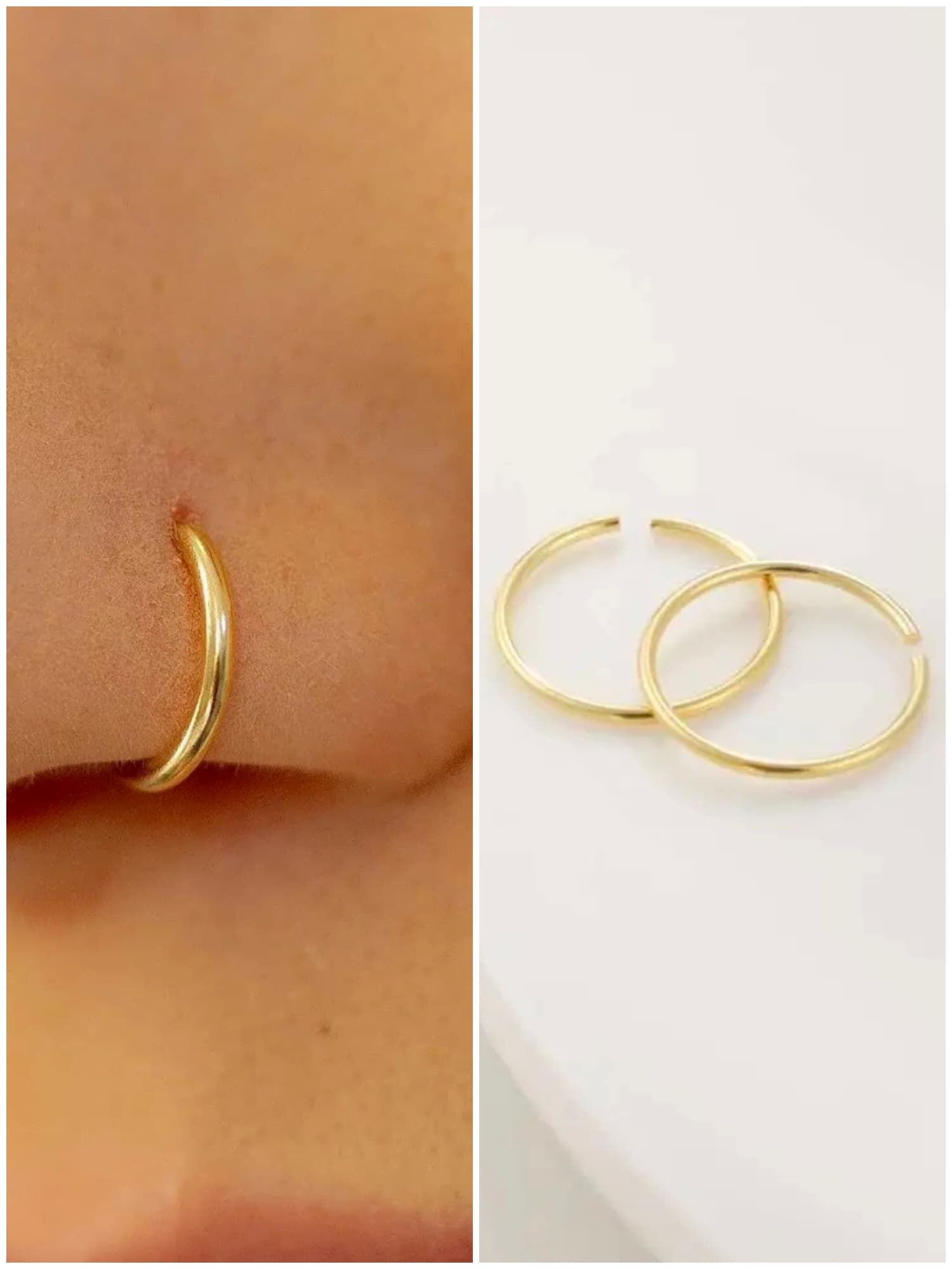 Golden nose ring