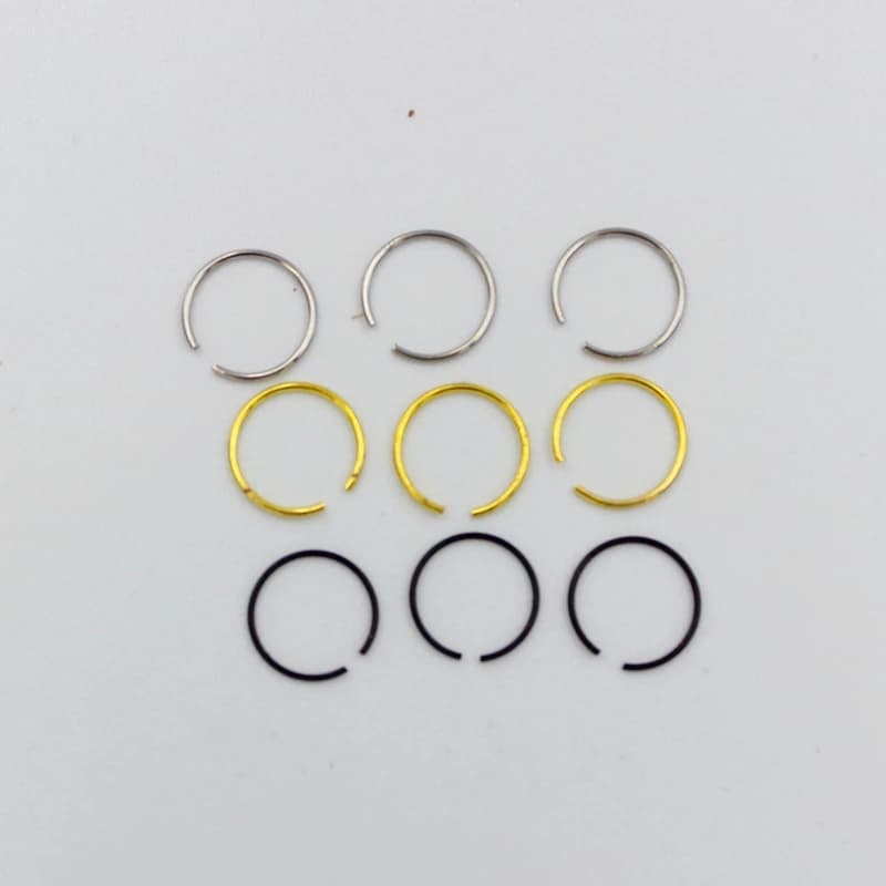 20 Pieces Nose Ring Jewelry Set For Women Long Nose Ring Jewelry Stainless Steel Nose Jewelry Non Piercing Nose Cuff For Girls Light Weight Nose Hoop Fashion Nose Accessory Elegant Nose Ring Jewelry Daily Wear Nose Ring Jewelry For Girls - Black