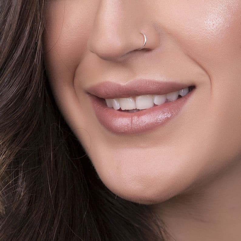 Silver nose pin