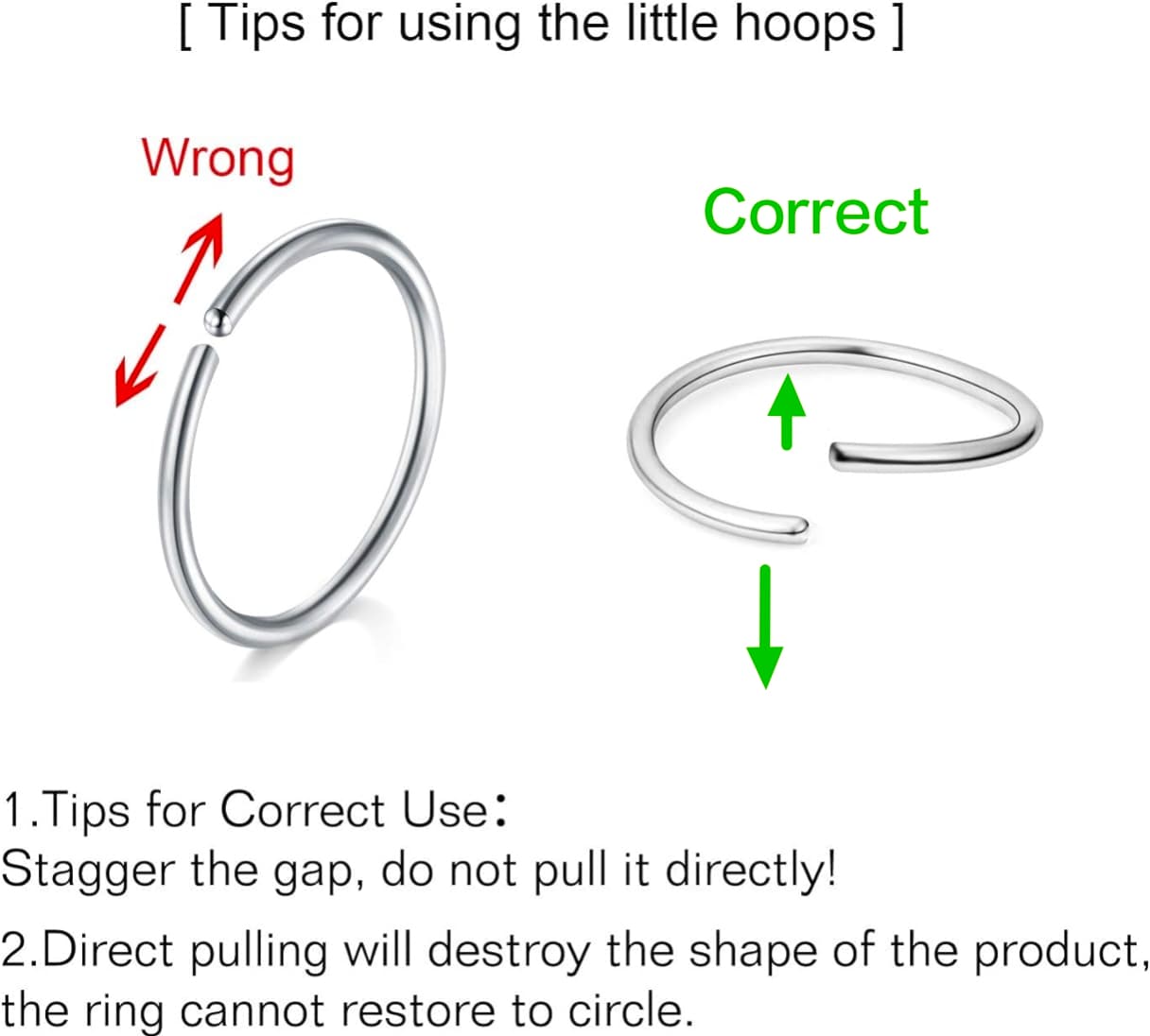 Silver nose pin plain