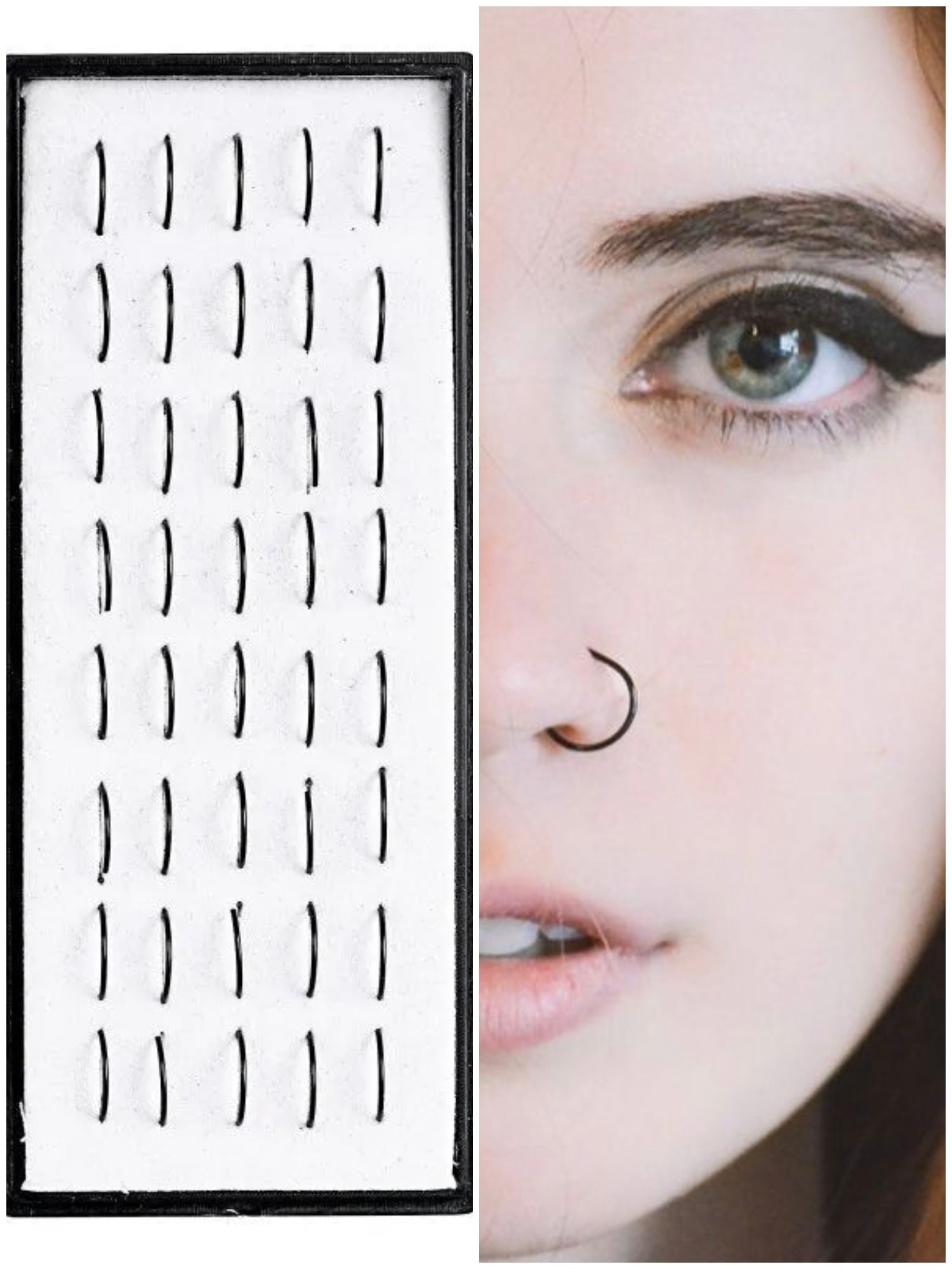 Black nose pin plain