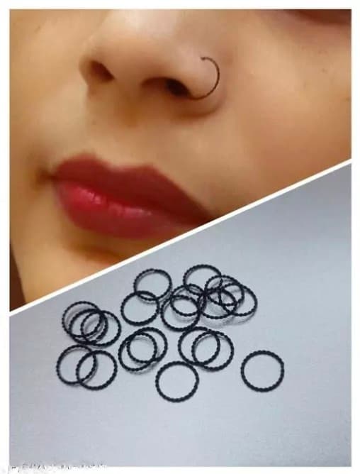 Multicolor nose ring twisted