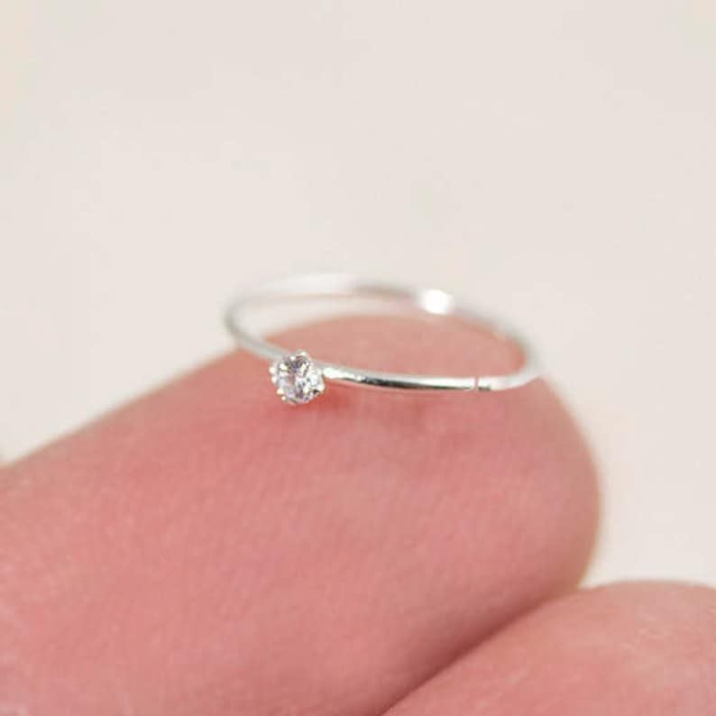 Silver nose pin