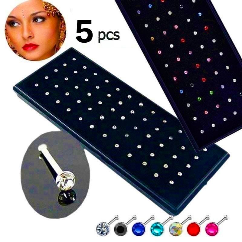 Multicolor nose pin traditional