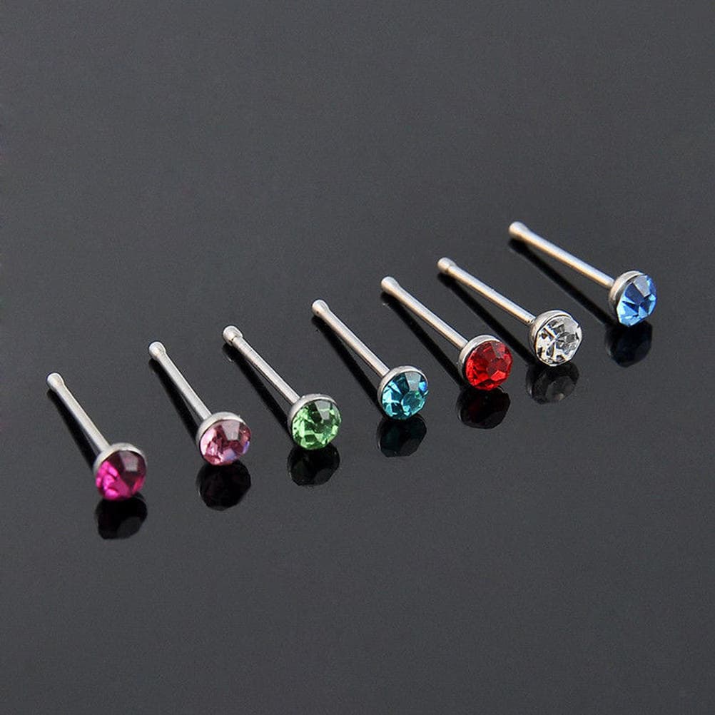 Multicolor nose pin traditional