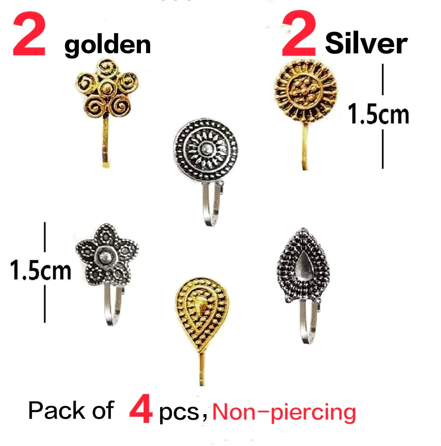 Silver nose pin