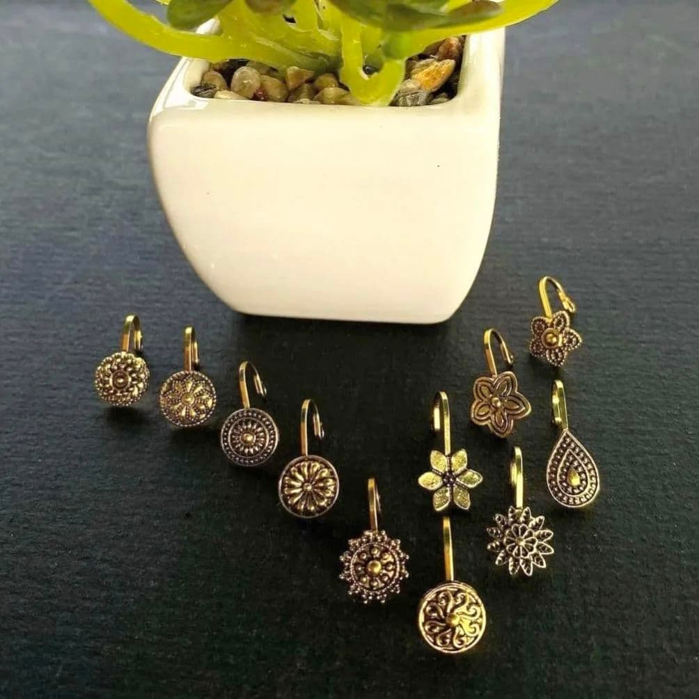 Golden nose pin traditional