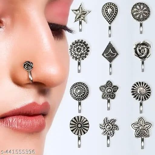 Golden nose pin traditional