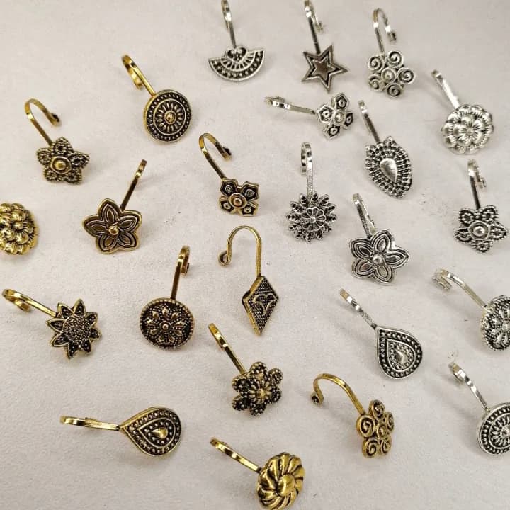 Golden nose pin traditional
