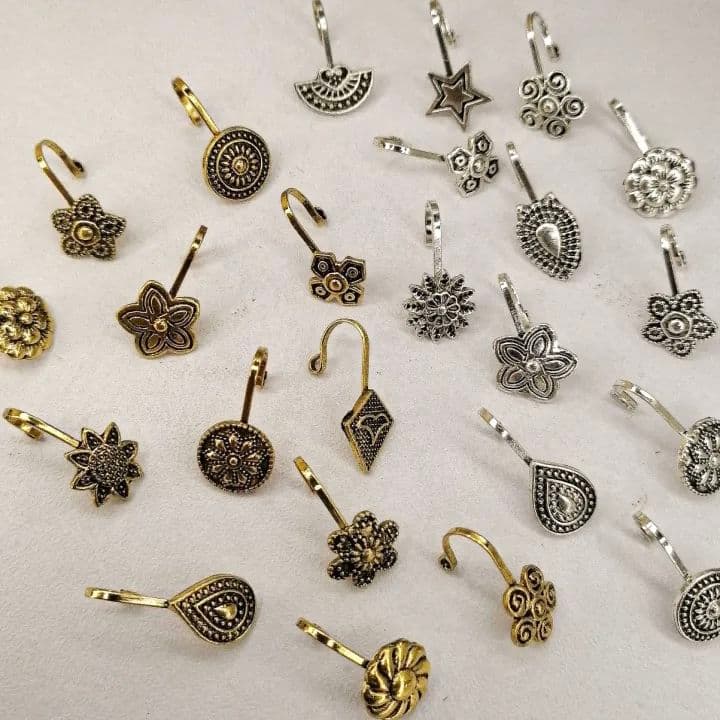 Golden nose pin traditional