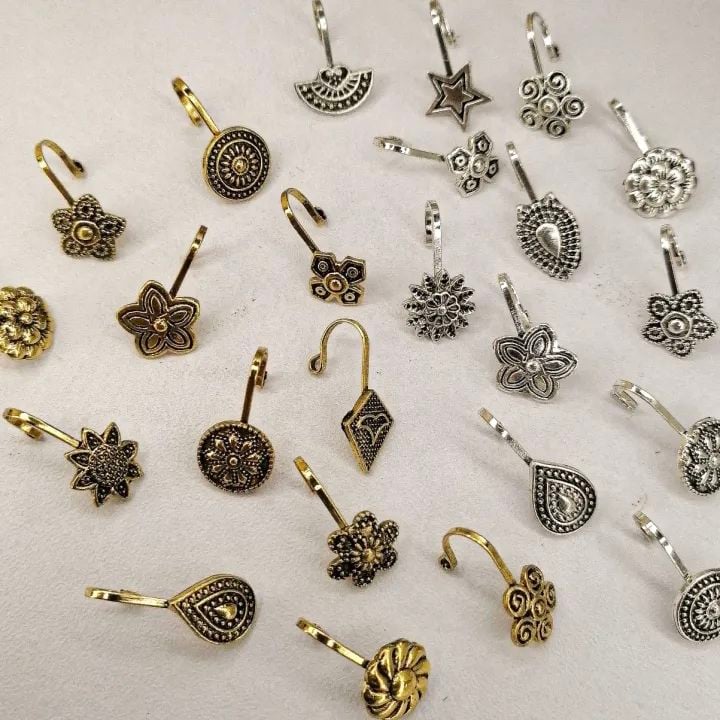 Golden nose pin
