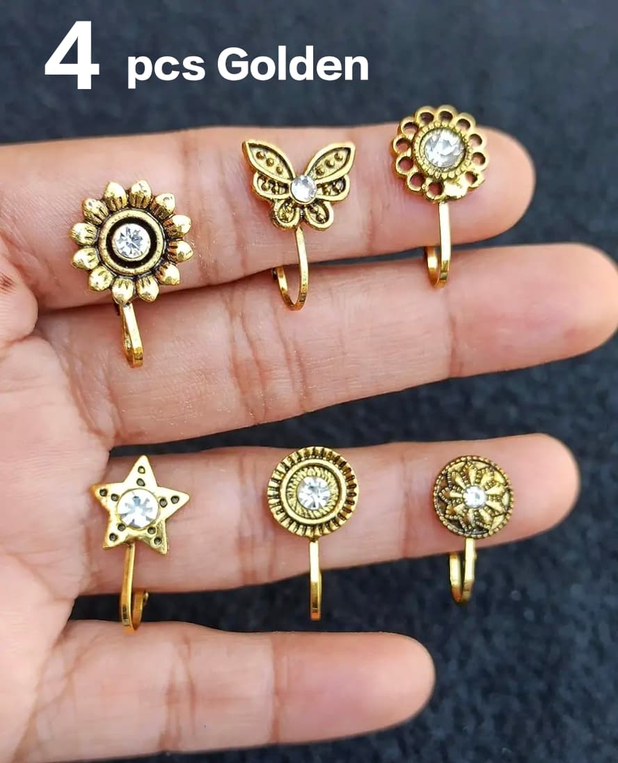 Silver nose pin traditional