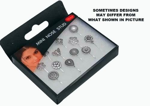 Silver nose pin traditional