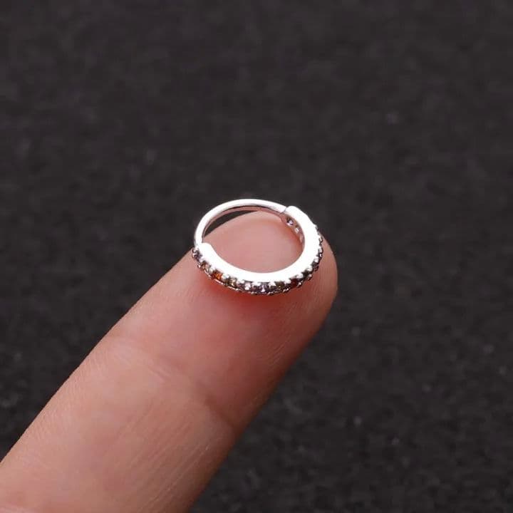 Silver earrings stone